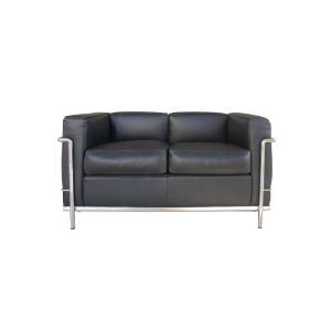 Cassina 2 Grand Confort, petit modèle bank leer scozia grafite 