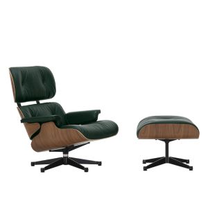 Vitra Eames Lounge Chair & Ottoman notenhout naturel/jade 