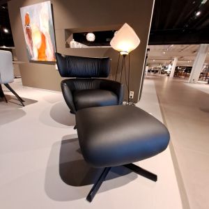 Montis George fauteuil + poef antraciet 