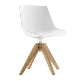 MDF Italia Flow Chair stoel wit eiken naturel